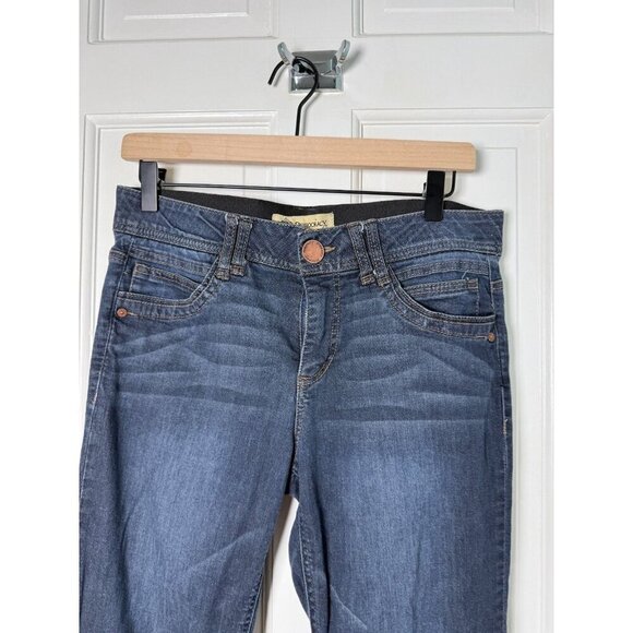 Democracy Jeans Womens 8 Blue Denim Ab Technology Slim Ankle Dark Wash - Picture 2 of 13